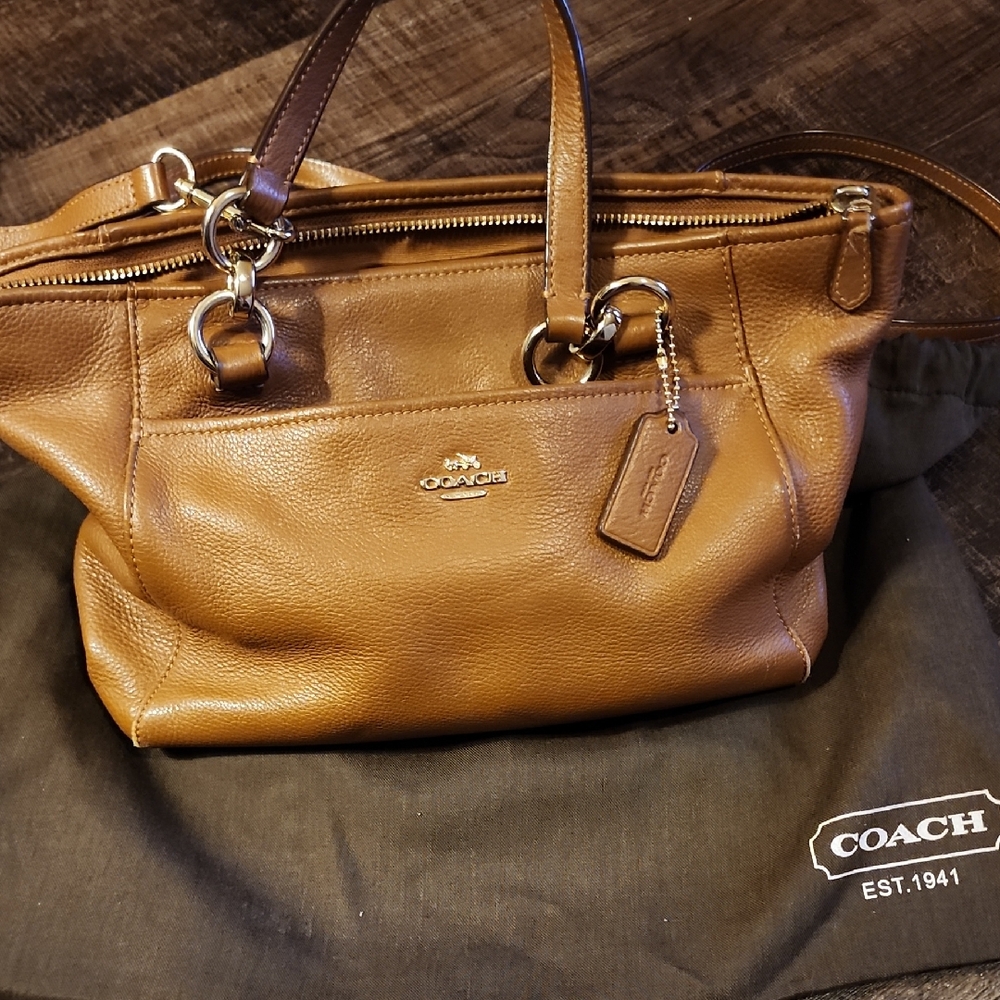 Coach Brown Leather Tote Bag